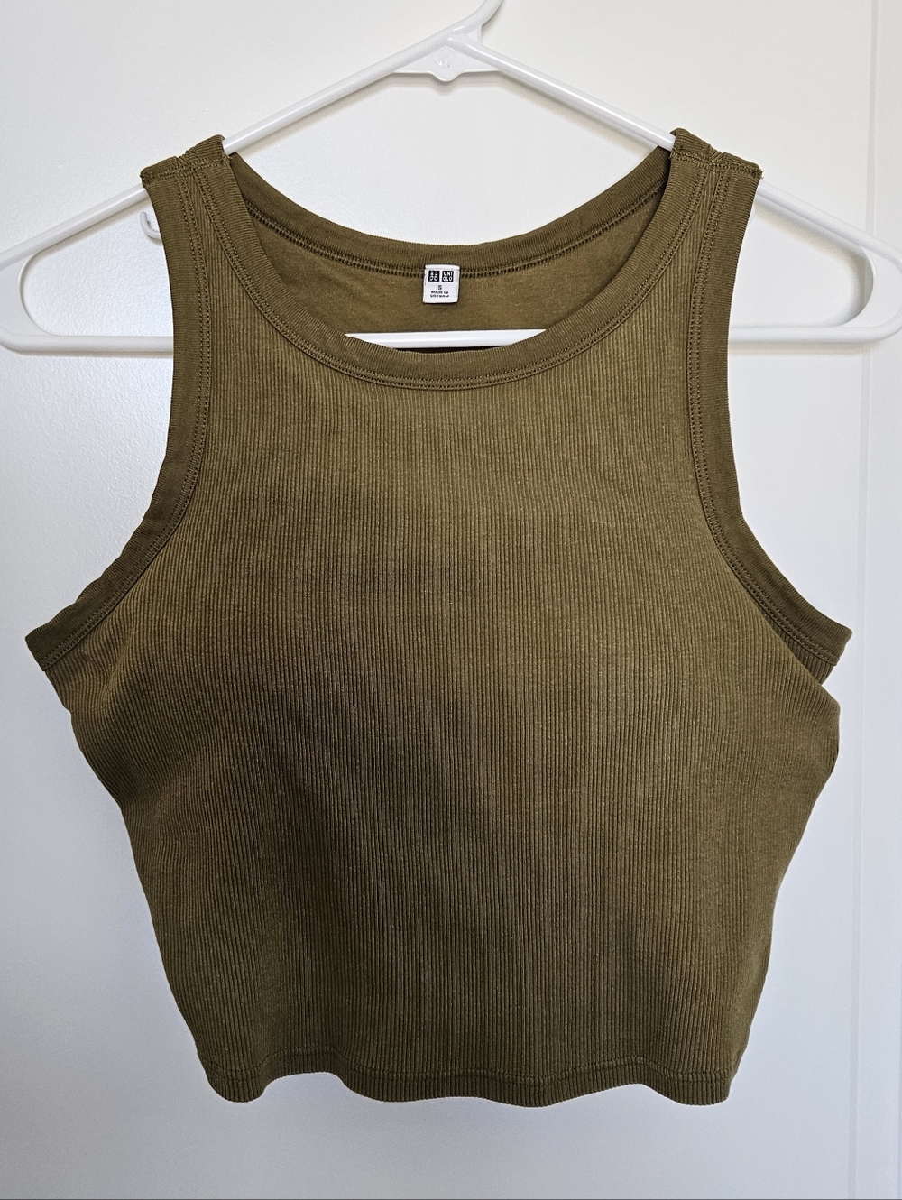 Uniqlo - Ribbed Cropped Bra Top - S